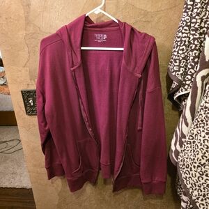 Time and Tru Burgundy Hoodie